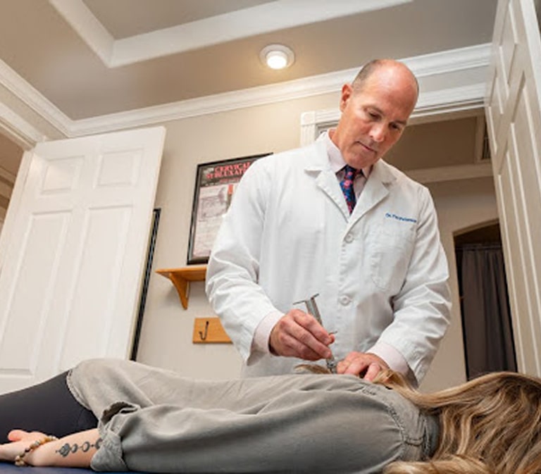 Gentle chiropractic adjustment at Chiropractic Care Clinic, Montgomery